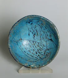 Dish decorated with fish